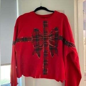 NWT QUEEN OF SPARKLES BOW SWEATSHIRT